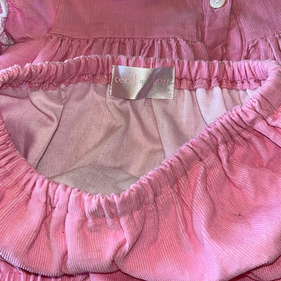EUC Girls’ Cecil & Lou Pink Corduroy Pumpkin Set Sz 4T - Picture 7 of 7